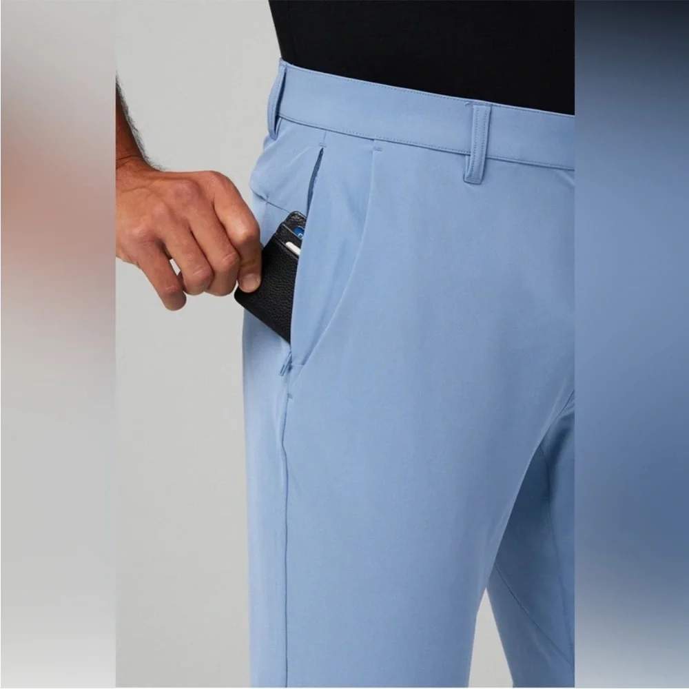 Fabletics Men's Light Blue Performance Pants - Picture 4 of 11